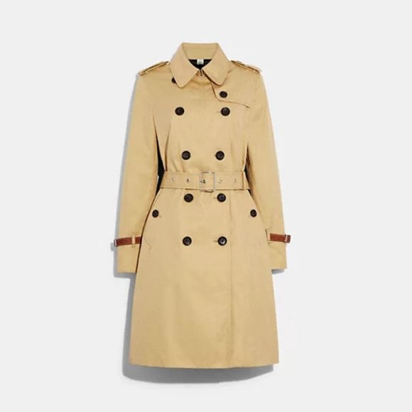 COACH Trench Coat Size 6 (Small) - Picture 3 of 8